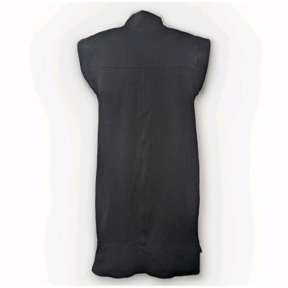 Brigitte Brianna Gia Dress Black Sheath Double Ponte Knit Sexy Modest Pockets M - Picture 3 of 7